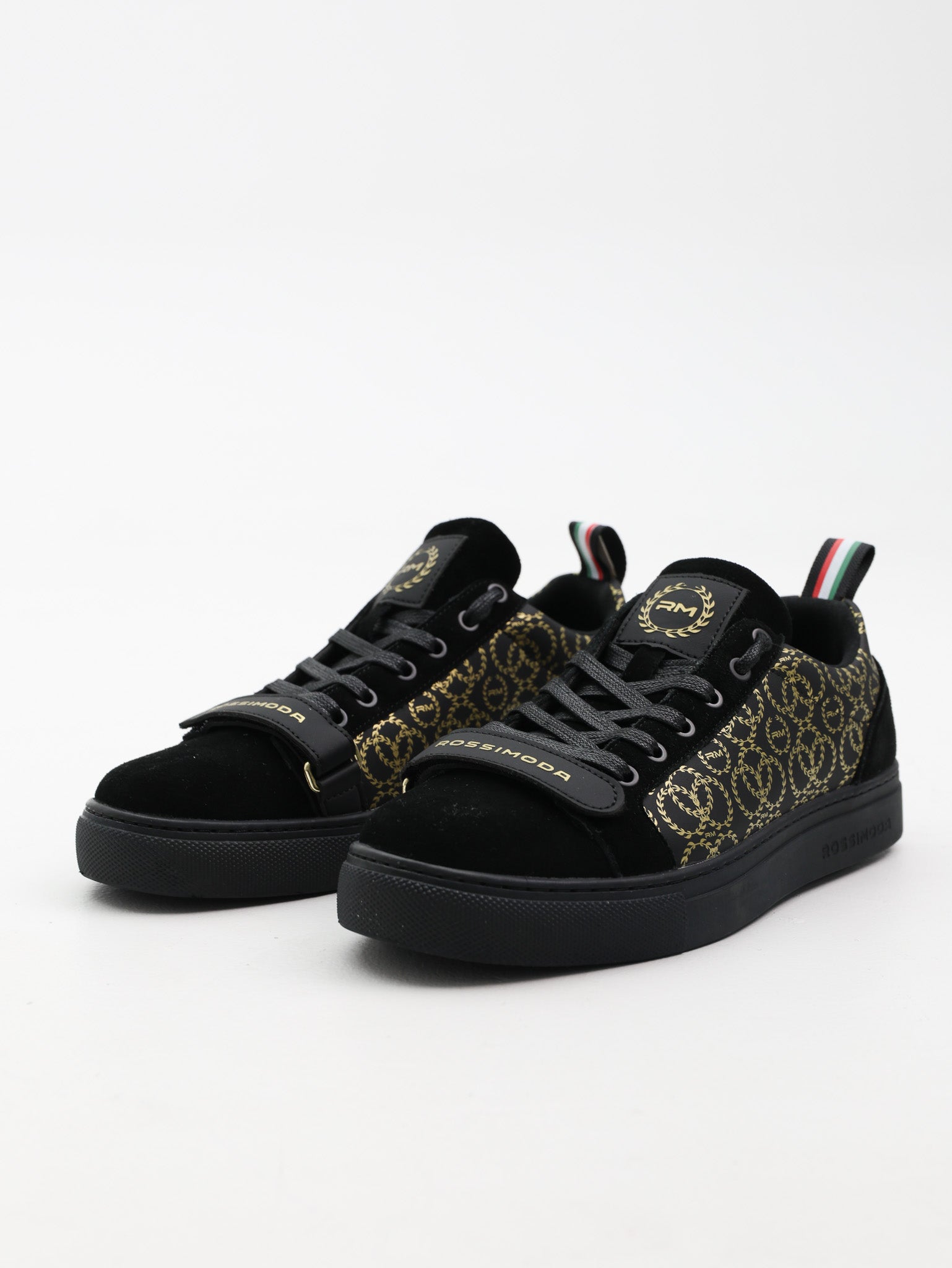 Rossimoda Sneakers Low Alta Gold Print Black